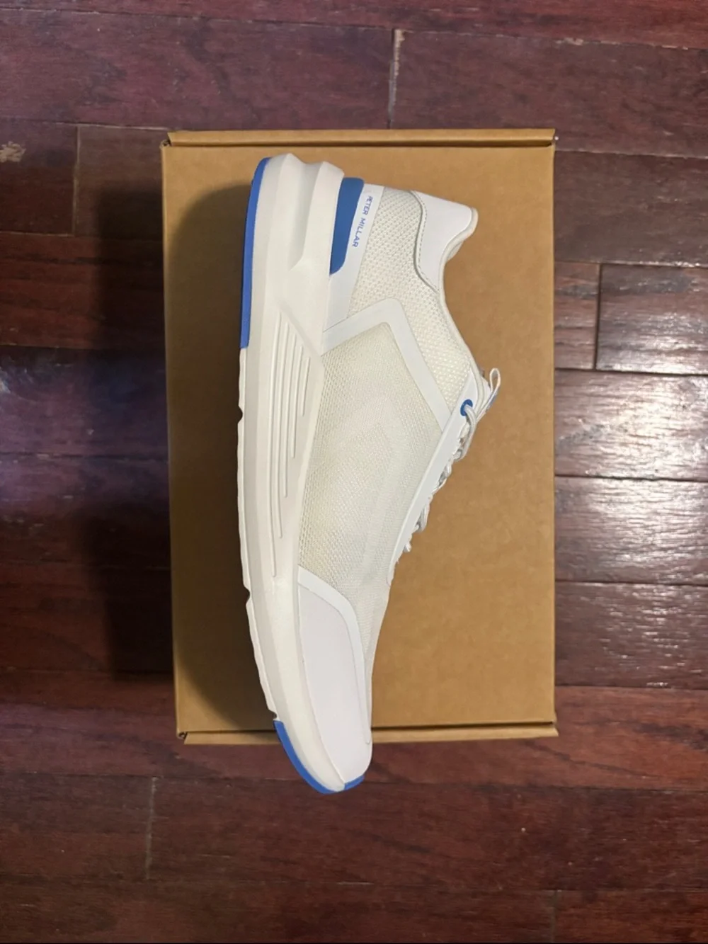 Peter Millar White Sneaker with Blue Accents - Picture 1 of 6